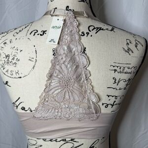 NWT Aerie Wireless lace race back bra 36B